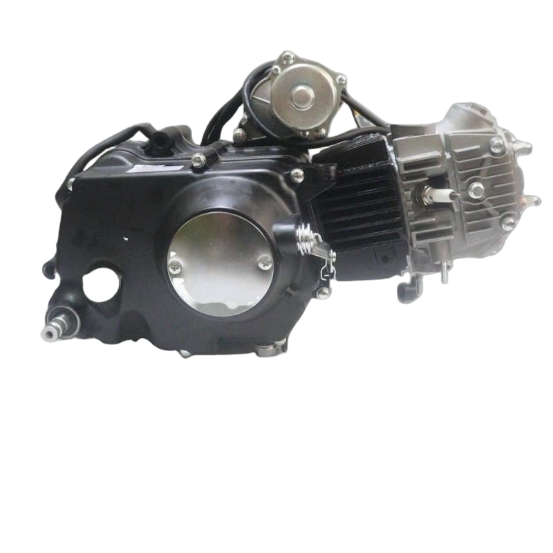 Powerful dual-start off-road suitable motorcycle engine