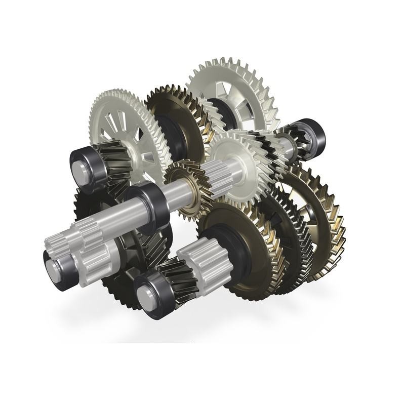 High-noise, smooth, multi-speed adjustable bicycle transmission