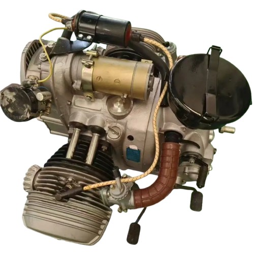A 24-horsepower motorcycle engine assembly with reverse gear
