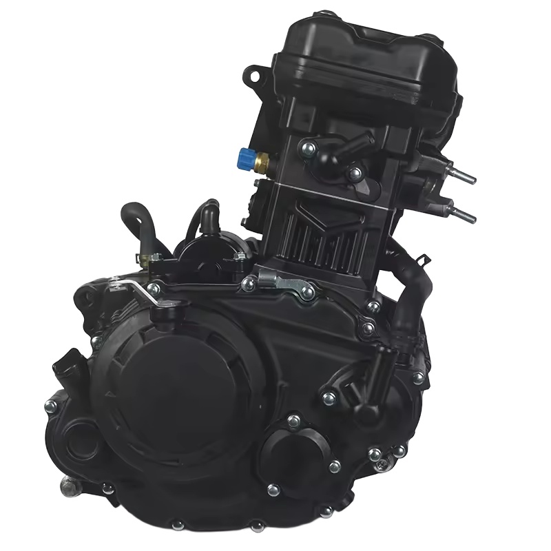 High-efficiency and powerful motorcycle engine assembly