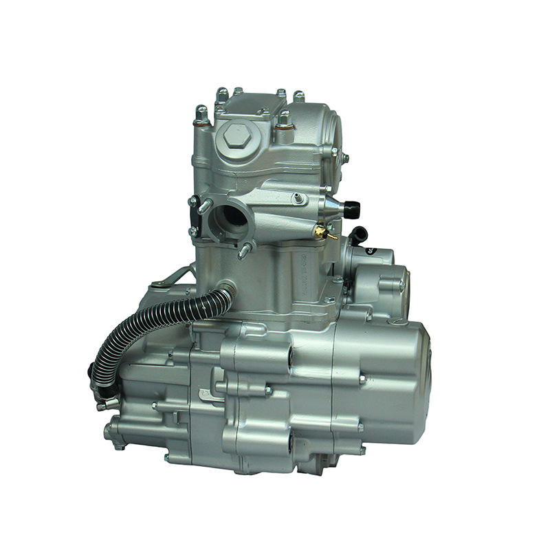 High-efficiency water-cooled reverse 4-stroke motorcycle engine assembly
